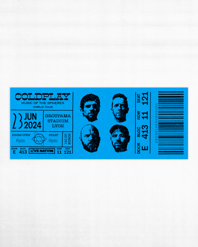 Ticket de concert pour Coldplay